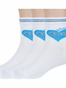 Комплект из 3 пар детских носков "Красная ветка", 3-С-722, БЕЛО-ГОЛУБЫЕ