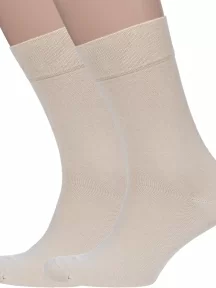 Комплект из 2 пар мужских носков DiWaRi, 2-5С-08СП, рис. 000, БЕЖЕВЫЕ