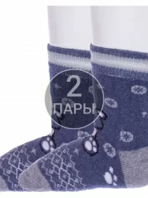 Комплект из 2 пар детских махровых носков «Красная ветка» ДЖИНСОВЫЕ (2-С-625Д)