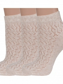 Комплект из 3 пар женских носков Брестские (БЧК), 3-19С1608, рис. 116, НАТУРАЛЬНЫЕ