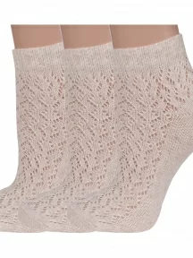 Комплект из 3 пар женских носков Брестские (БЧК), 3-19С1608, рис. 116, НАТУРАЛЬНЫЕ