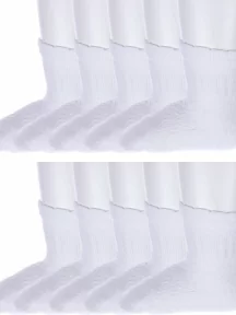 Комплект из 10 пар детских носков Носкофф (АЛСУ), 10-ЛС58, БЕЛЫЕ рис.1