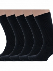 Комплект из 5 пар мужских медицинских носков Dr. Feet (PINGONS) ЧЕРНЫЕ (5-15DF1)