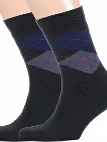 Комплект из 2 пар мужских теплых носков «Красная ветка», 2-С-1514, ЧЕРНЫЕ