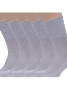Комплект из 5 пар мужских медицинских носков Dr. Feet из 100% хлопка СВЕТЛО-СЕРЫЕ (5-15DF2)