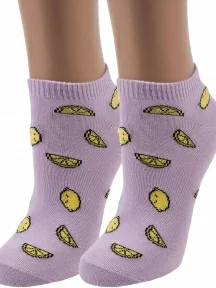 Комплект из 2 пар женских носков ХОХ, 2-G-3R22, СИРЕНЕВЫЕ