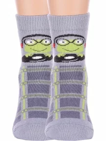 Комплект из 2 пар детских махровых носков Брестские (БЧК), 2-14С3060, рис. 4026, СВЕТЛО-СЕРЫЕ