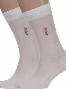 Комплект из 2 пар мужских носков ХОХ из модала, 2-X-1117, БЕЖЕВЫЕ