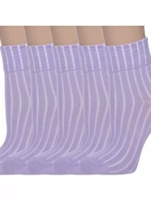 Комплект из 5 пар детских носков Akos, 5-ВК41000 001, СИРЕНЕВЫЕ
