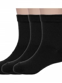 Комплект из 3 пар детских носков LORENZLine, 3-Л33, ЧЕРНЫЕ