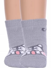 Комплект из 2 пар детских махровых носков Брестские (БЧК), 2-14С3060, рис. 446, СВЕТЛО-СЕРЫЕ