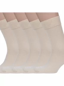 Комплект из 5 пар мужских носков DiWaRi, 5-5С-08СП, рис. 000, БЕЖЕВЫЕ