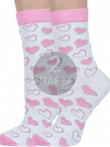 Комплект из 2 пар детских носков "Красная ветка", 2-С-2125, БЕЛЫЕ