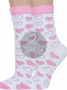 Комплект из 2 пар детских носков "Красная ветка", 2-С-2125, БЕЛЫЕ