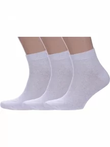 Комплект из 3 пар мужских носков Альтаир, 3-О214, СВЕТЛО-СЕРЫЕ