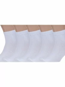 Комплект из 5 пар мужских носков Брестские (БЧК), 5-14С2124, рис. 000, БЕЛЫЕ