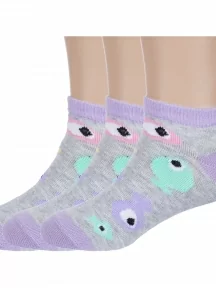 Комплект из 3 пар детских носков "Красная ветка", 3-С-1734, СЕРЫЕ