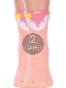 Комплект из 2 пар детских носков Hobby Line ПЕРСИКОВЫЕ (2-Ндх3596)