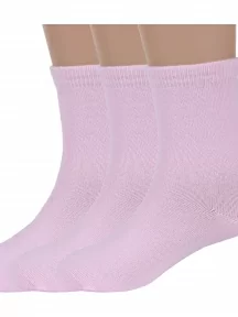 Комплект из 3 пар детских носков ХОХ, 3-d-1227, СВЕТЛО-РОЗОВЫЕ