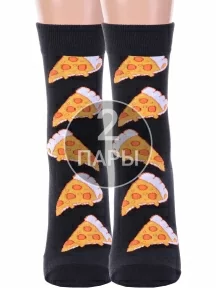 Комплект из 2 пар носков Hobby Line, 2-нус80128-04-01-08, ЧЕРНЫЕ