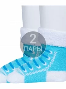 Комплект из 2 пар детских махровых носков Альтаир, 2-С48, ГОЛУБЫЕ