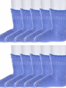 Комплект из 10 пар детских носков Носкофф (АЛСУ), 10-ЛС58, ГОЛУБЫЕ рис.2