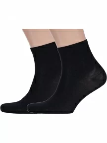 Комплект из 2 пар мужских бамбуковых носков ХОХ, 2-X-1124, ЧЕРНЫЕ