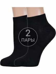 Комплект из 2 пар женских бамбуковых носков ХОХ ЧЕРНЫЕ (2-G-1125)