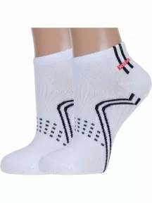 Комплект из 2 пар женских спортивных носков ХОХ, 2-SPG-1, БЕЛЫЕ