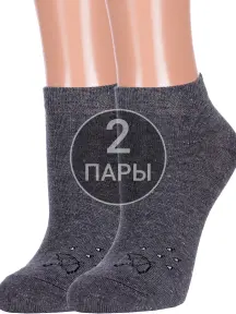 Комплект из 2 пар женских носков Брестские (БЧК) рис. 479, ТЕМНО-СЕРЫЕ МЕЛАНЖ (2-21С1147)