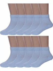 Комплект из 10 пар детских носков Альтаир, 10-Д82, ГОЛУБЫЕ