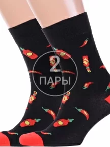 Комплект из 2 пар мужских носков Брестские (БЧК), 2-16С2127, рис. 529, ЧЕРНЫЕ