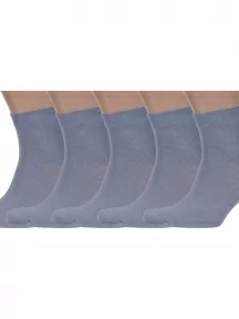 Комплект из 5 пар мужских носков Брестские (БЧК), 5-14С2124, рис. 000, СЕРЫЕ