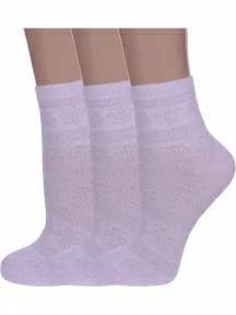 Комплект из 3 пар женских носков Альтаир, 3-С117, СВЕТЛО-СИРЕНЕВЫЕ