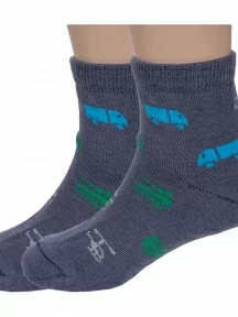 Комплект из 2 пар детских носков Альтаир, 2-А56, ТЕМНО-СЕРЫЕ