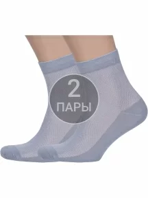 Комплект из 2 пар мужских носков ХОХ СЕРЫЕ (2-X-1128)