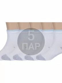Комплект из 5 пар детских носков RuSocks (Орудьевский трикотаж), 5-Д3-130093М, БЕЛЫЕ