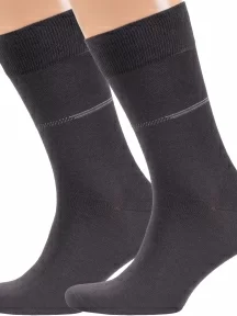 Комплект из 2 пар мужских носков RuSocks (Орудьевский трикотаж) ТЕМНО-СЕРЫЕ (2-М-216)