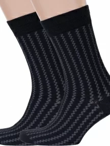 Комплект из 2 пар мужских носков "Красная ветка", 2-С-1327, ЧЕРНЫЕ