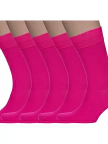 Комплект из 5 пар мужских носков Sergio Di Calze (PINGONS) из мерсеризованного хлопка, 5-17SC6, ФУКСИЯ