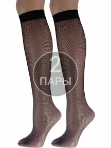 Комплект из 2 пар женских гольфов Conte, 2-23С-45СП/RETINA, Nero, черные