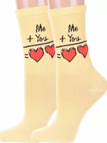 Комплект из 2 пар женских спортивных носков Брестские (БЧК), 2-21С4201, рис. 152, ЖЕЛТЫЕ