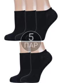 Комплект из 5 пар женских ультракоротких носков ХОХ ЧЕРНЫЕ (5-G-3R7)