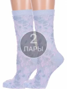 Комплект из 2 пар женских носков Брестские (БЧК), 2-20С1140, рис. 507, СЕРО-ГОЛУБЫЕ