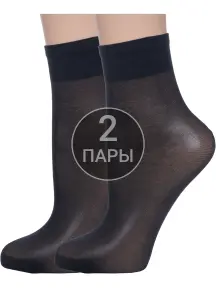 Комплект из 2 пар женских капроновых носков Conte Nero, черные (2-14С-55СП/Tension soft 40Н)