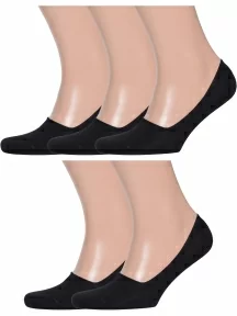 Комплект из 5 пар мужских подследников Grinston socks (PINGONS), 5-20D4, ЧЕРНЫЕ