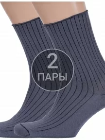 Комплект из 2 пар носков с ослабленной резинкой Альтаир СЕРЫЕ (2-А205)