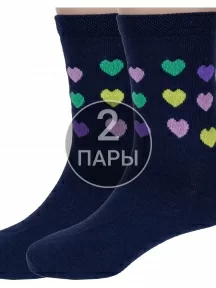 Комплект из 2 пар детских носков ХОХ ТЕМНО-СИНИЕ (2-D-3R2)