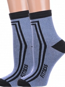 Комплект из 2 пар женских спортивных носков Альтаир, 2-С187, СВЕТЛО-ДЖИНСОВЫЕ