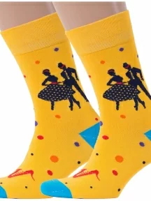 Комплект из 2 пар мужских носков MSCLUB №М06, 2-NM-78Э, ЖЕЛТЫЕ